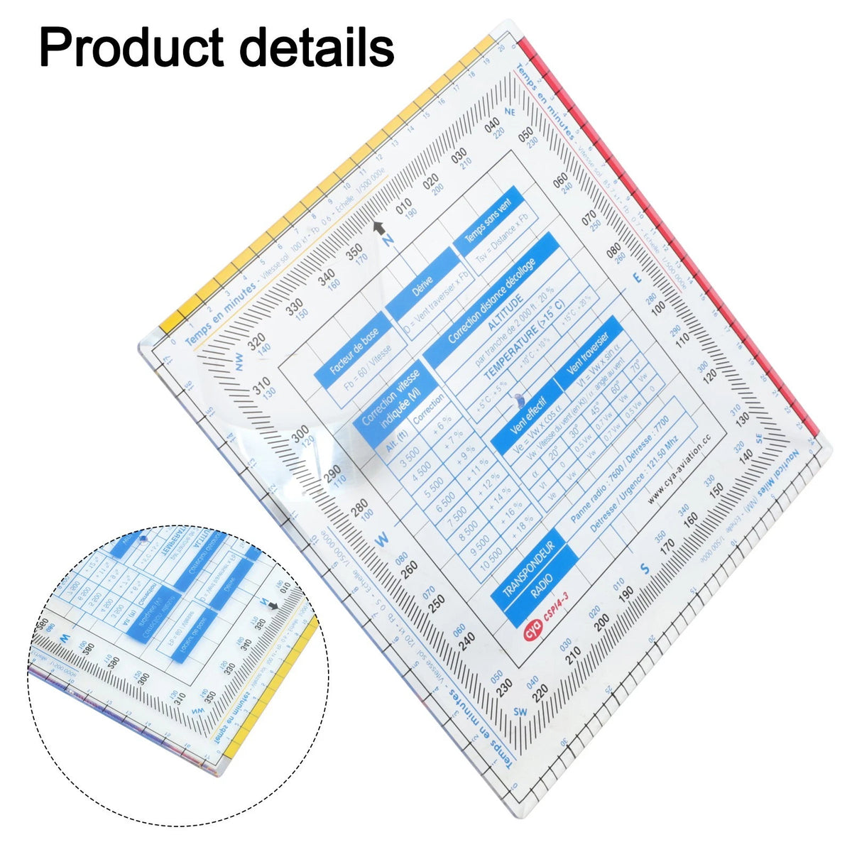 Map Protractor for Aviation Enthusiasts Flight Ruler