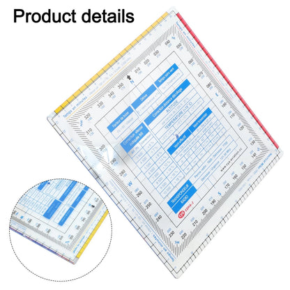 Map Protractor for Aviation Enthusiasts Flight Ruler