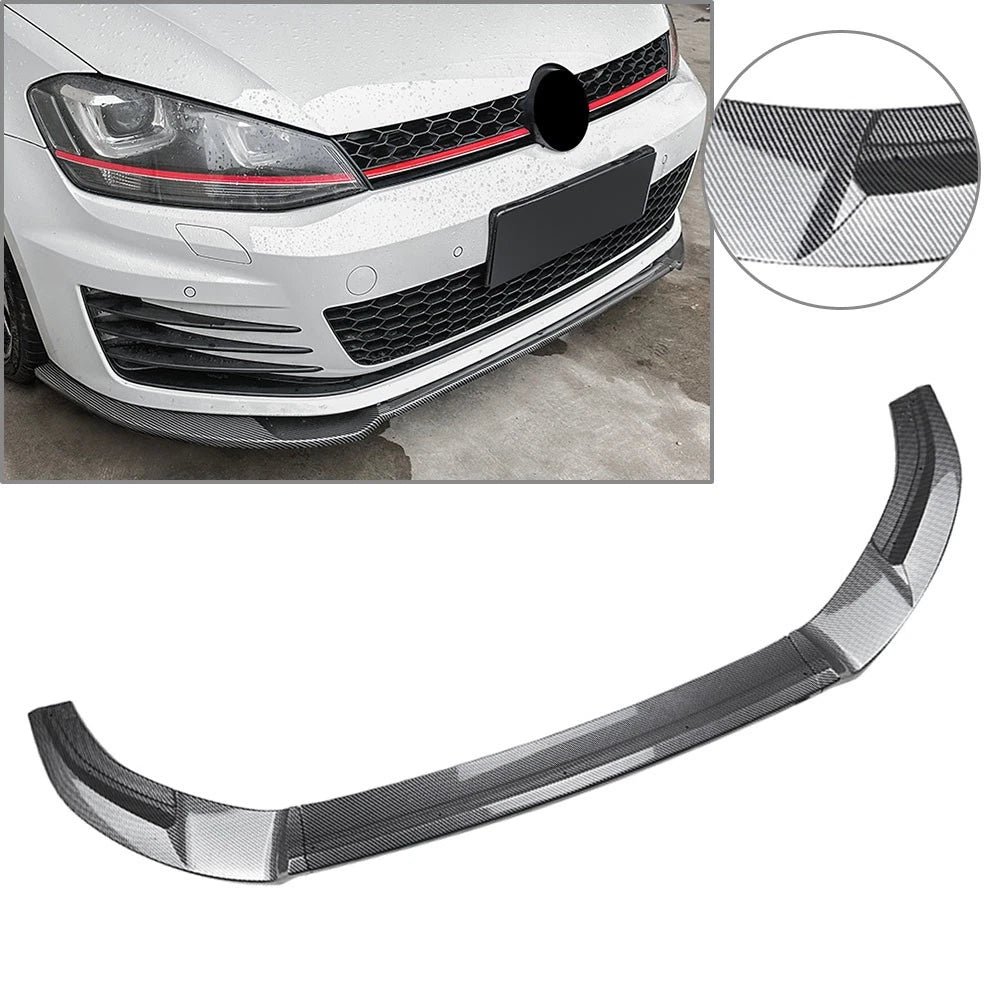 Front Bumper Spoiler Lip for Volkswagen Golf MK7 R R-Line (2014–2020)