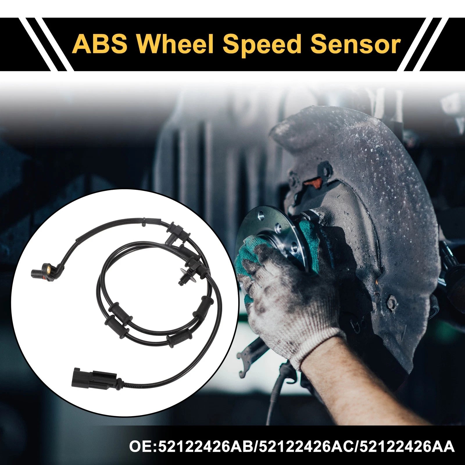 ABS Wheel Speed Sensor Replacement 1 Pc Front Left Right for Dodge Ram 2500 (2011–2024)