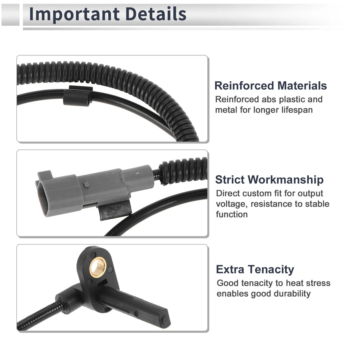 ABS Wheel Speed Sensor Replacement Rear Left for Chevrolet Sonic (2012–2020)