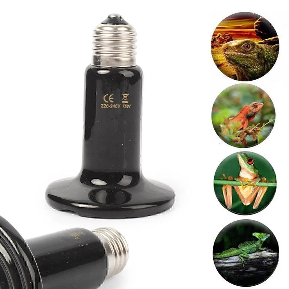1x 75W Ceramic Heater Emitter Brooder Infrared Lamp Bulb Reptile Pet Breeding