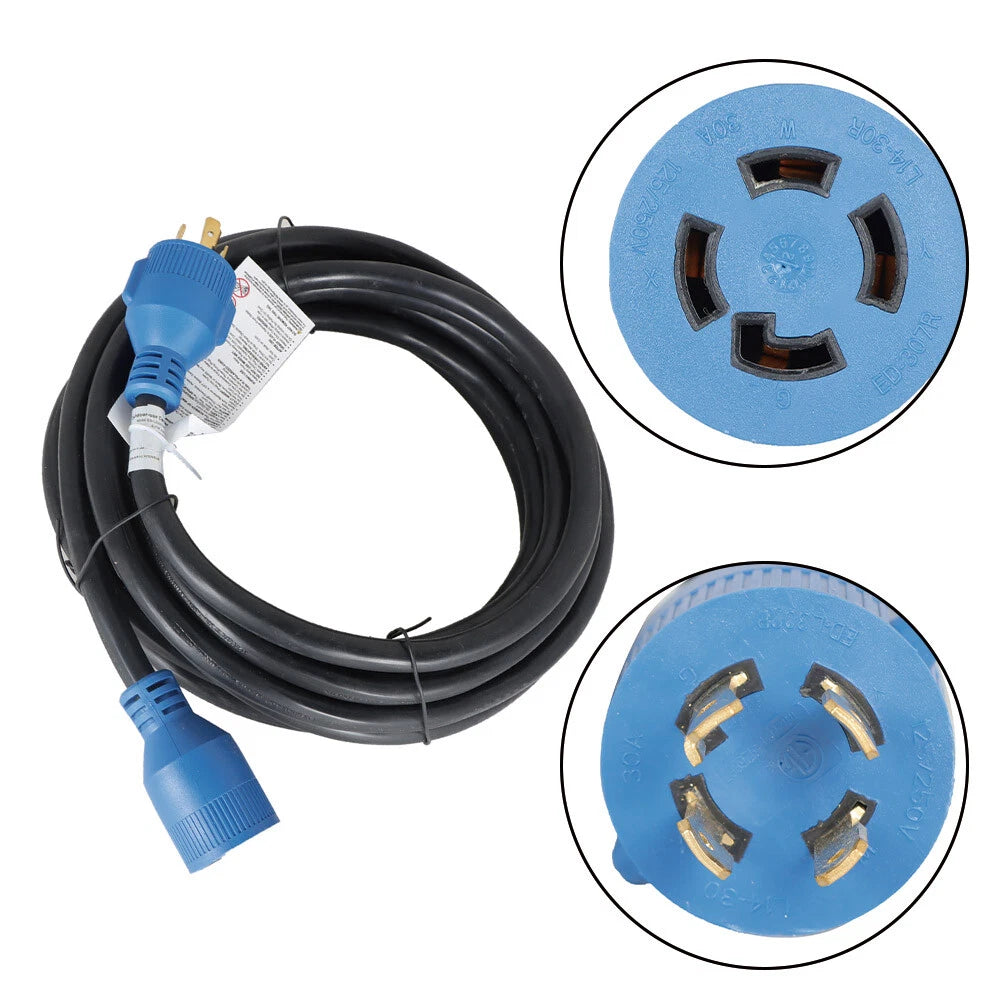 30Amp Generator Cord 14-30P to L14-30R 25ft Waterproof