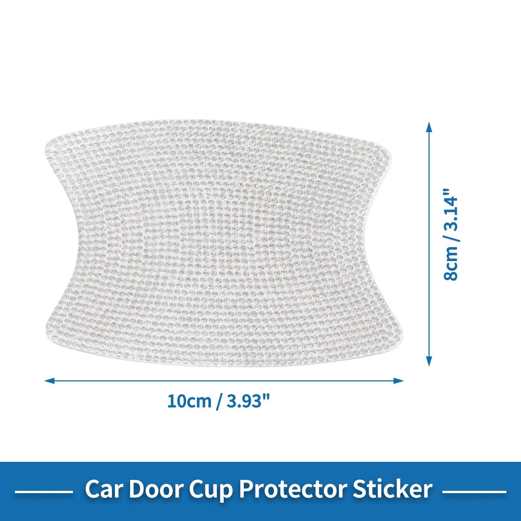 Door Handle Scratch Protector for Universal Use (8x10cm) - White