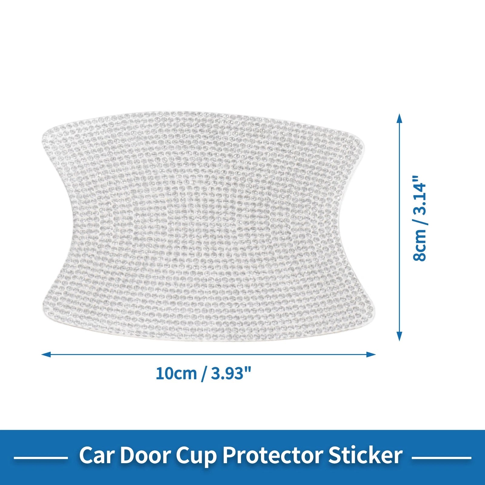 Door Handle Scratch Protector for Universal Use (8x10cm) - White