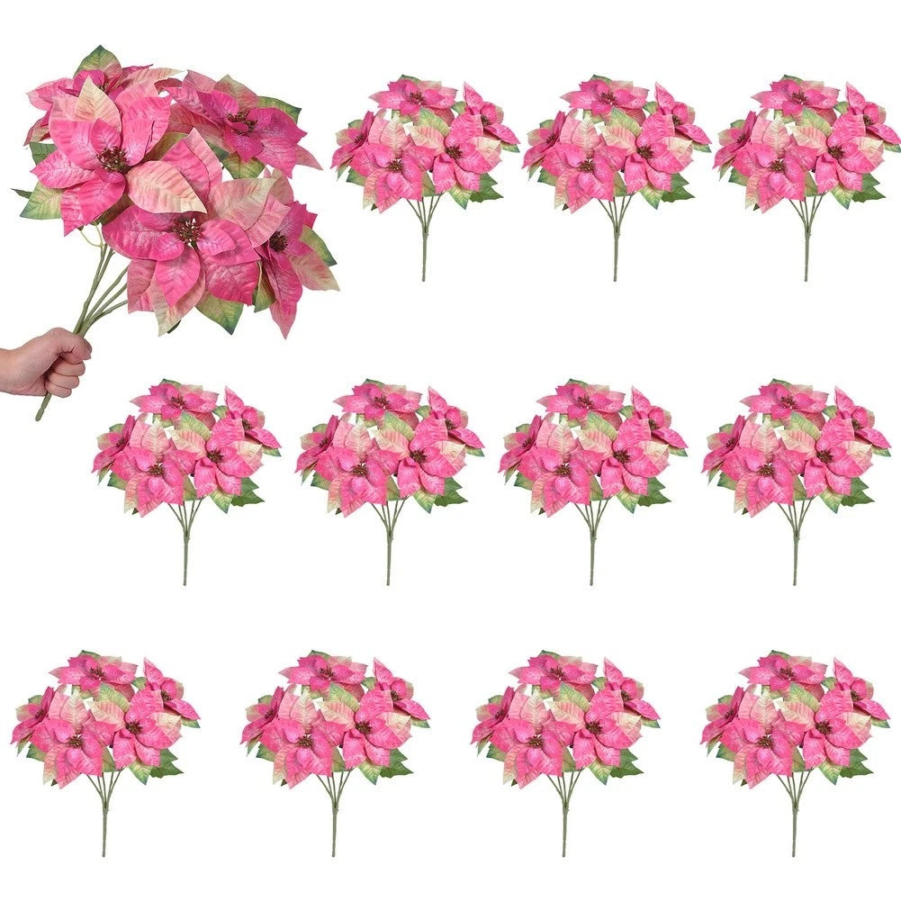 Flannel Poinsettia for Indoor Festive Home Decor