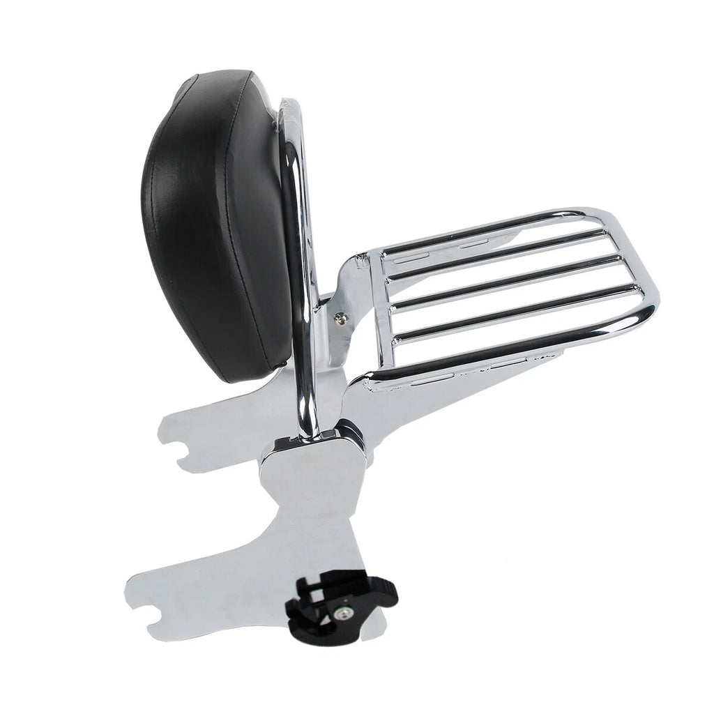 Chrome Backrest Sissy Bar + Luggage Rack for Harley Touring (1994–2008)