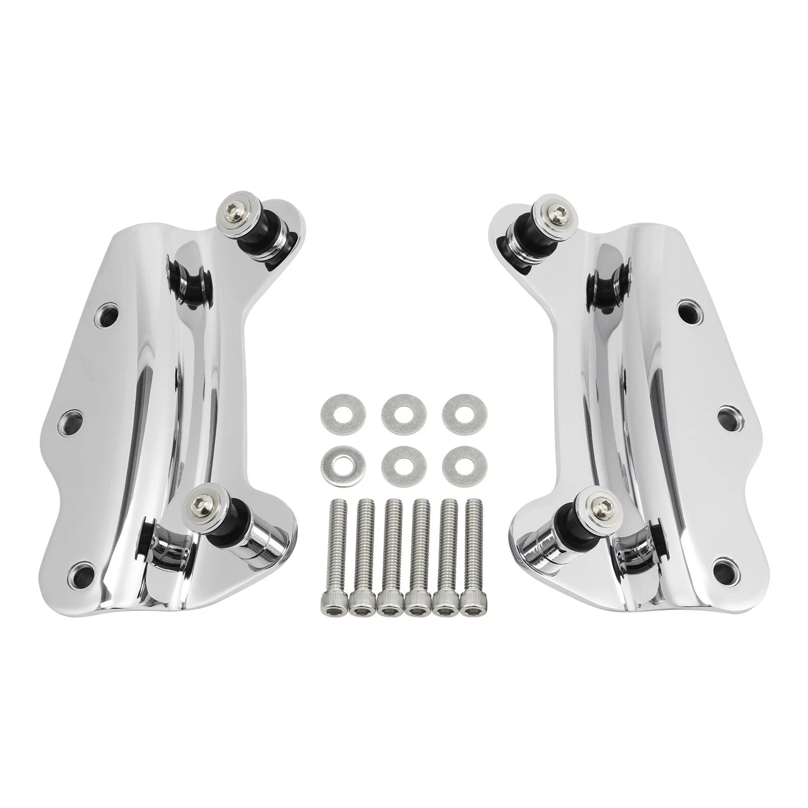 Chrome 4 Point Docking Hardware Kit for Harley Touring Electra Glide (2009–2013)
