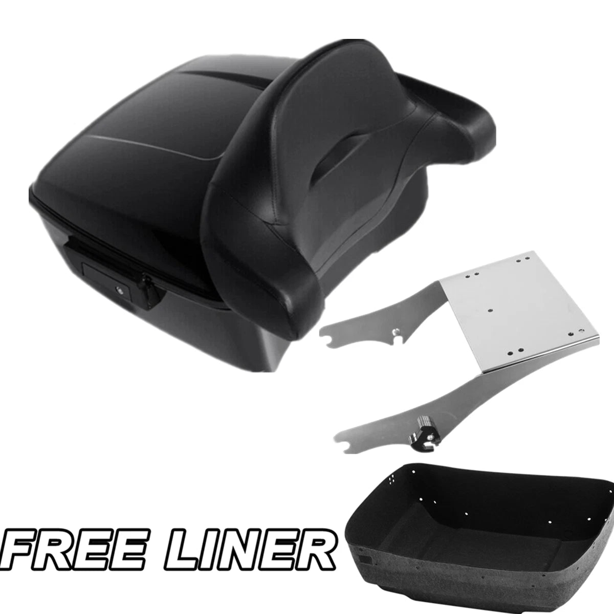 Trunk Backrest Pad Mount Rack for Harley Touring Glide (1997–2008)