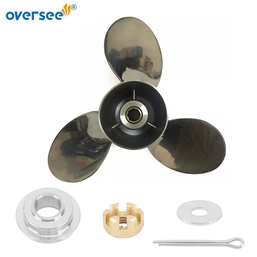 Stainless Steel Propeller & Spacer 9-1/4x11 for Yamaha 9.9-15HP (1990–2023)