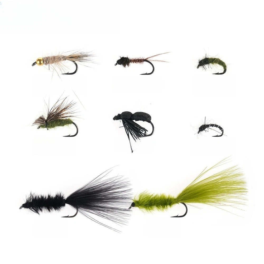 24-Piece Fly Lure Pack for Trout - Hand Tied Dry & Wet Streamer Flies