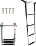 4 Step Telescoping Boat Ladder for Marine Use (Stainless Steel)