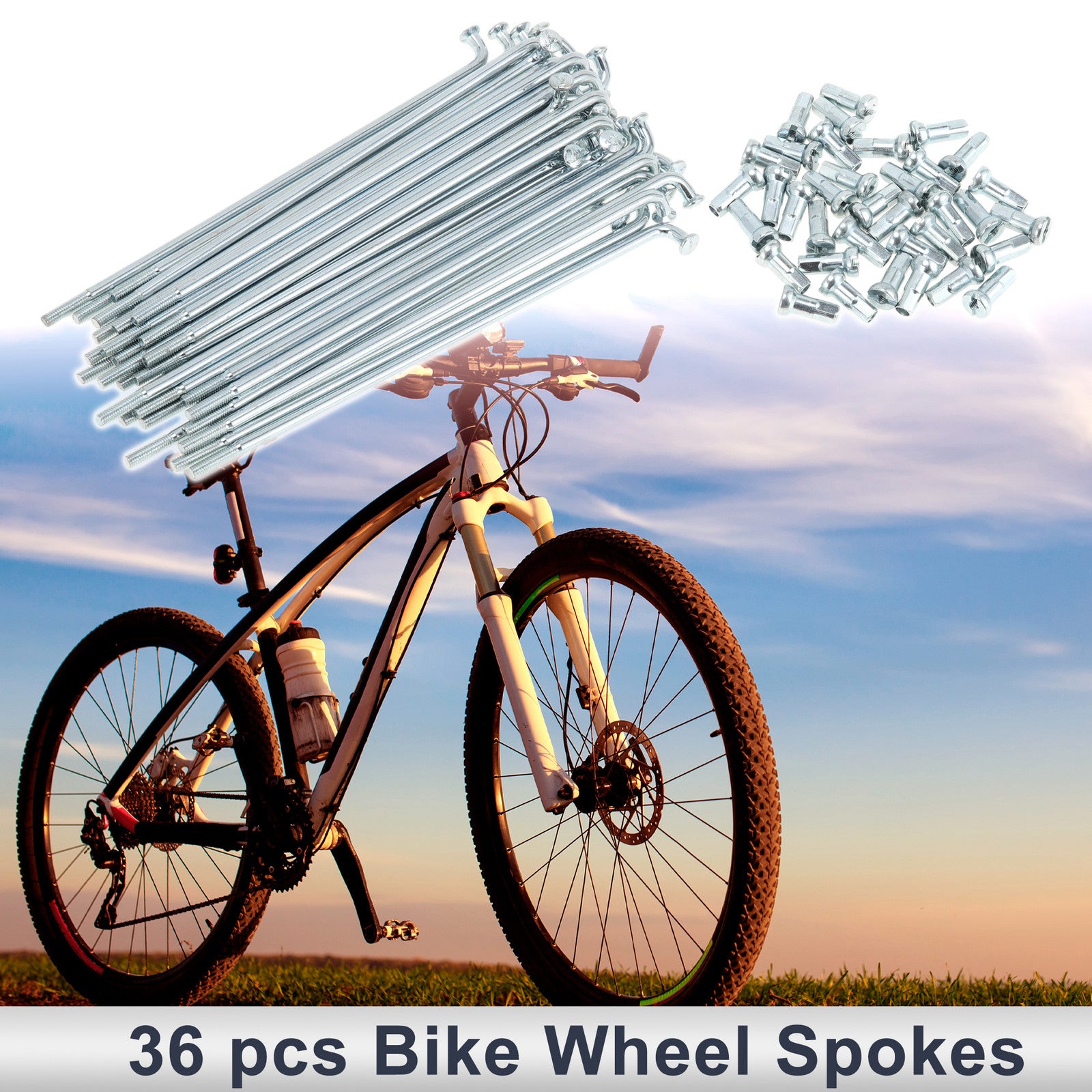 Spokes Nipple Set 104mm Carbon Steel Galvanized for Bicycle (2010–2020)