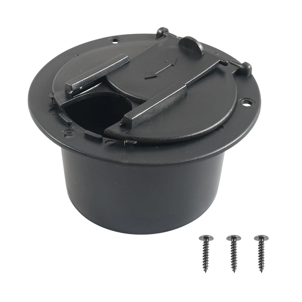 Round Electric Power Cord Cable Hatch Cover for RV Camper Trailer
