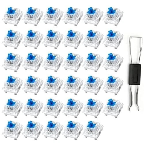 35PCS Mechanical Keyboard Switches 3Pin Tactile Clicky with Key Puller