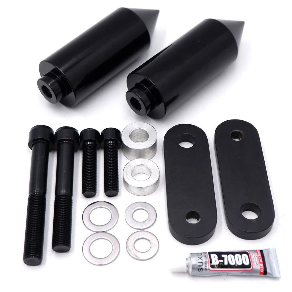 Black Spike Frame Slider Crash Protector for Honda CBR1000 (2004–2005)