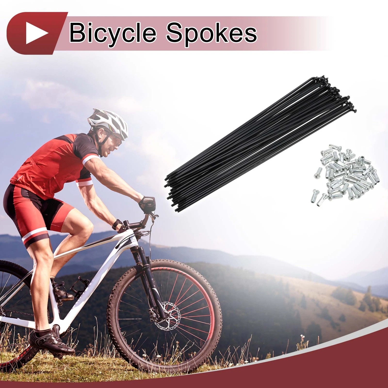 13G Bicycle Spokes 219mm Front Wheel Set for Universal Bike (All Years)