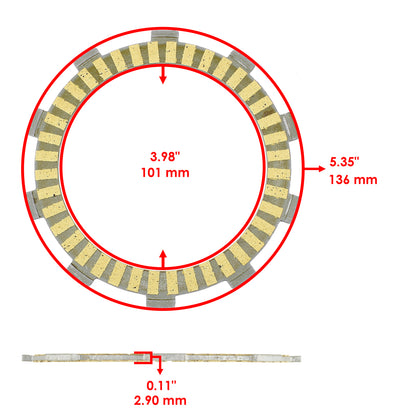 Clutch Friction Plates Replacement for Honda CM450C Custom (1982–1982)