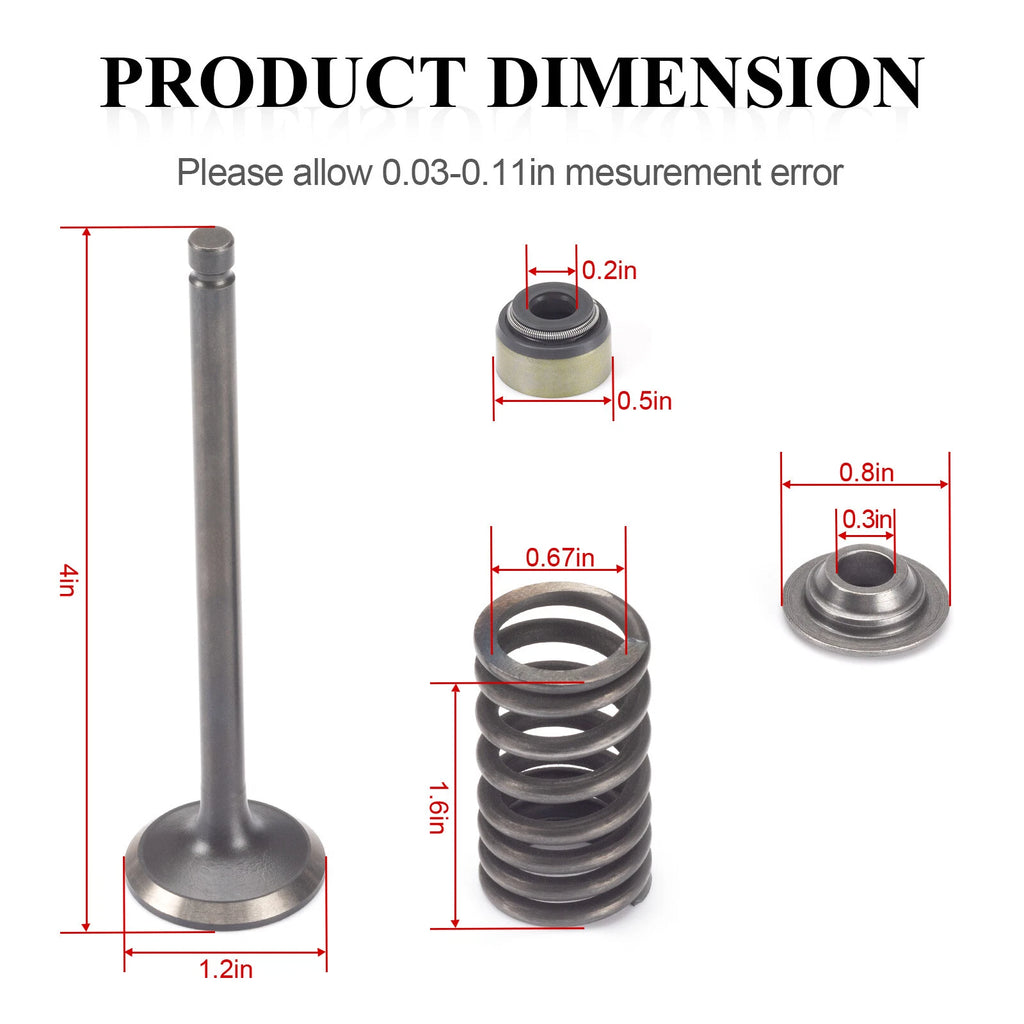 Intake Exhaust Valve Kit w/ Gasket for Polaris Magnum Xpedition Big Boss (1995–2005)