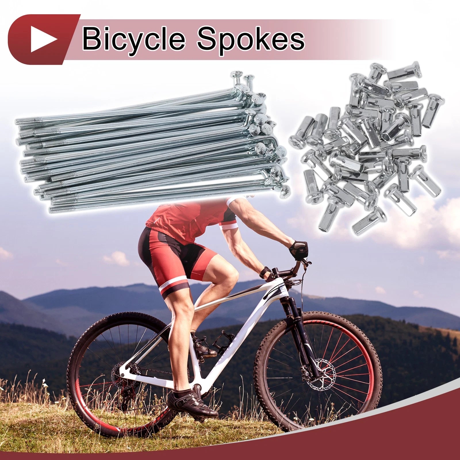 Bicycle Wheel Spokes Set 92mm Galvanized Steel for 45G (2005–2015)