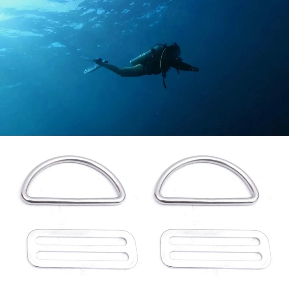 D Ring 1/2" Set of 2 for Scuba Diving