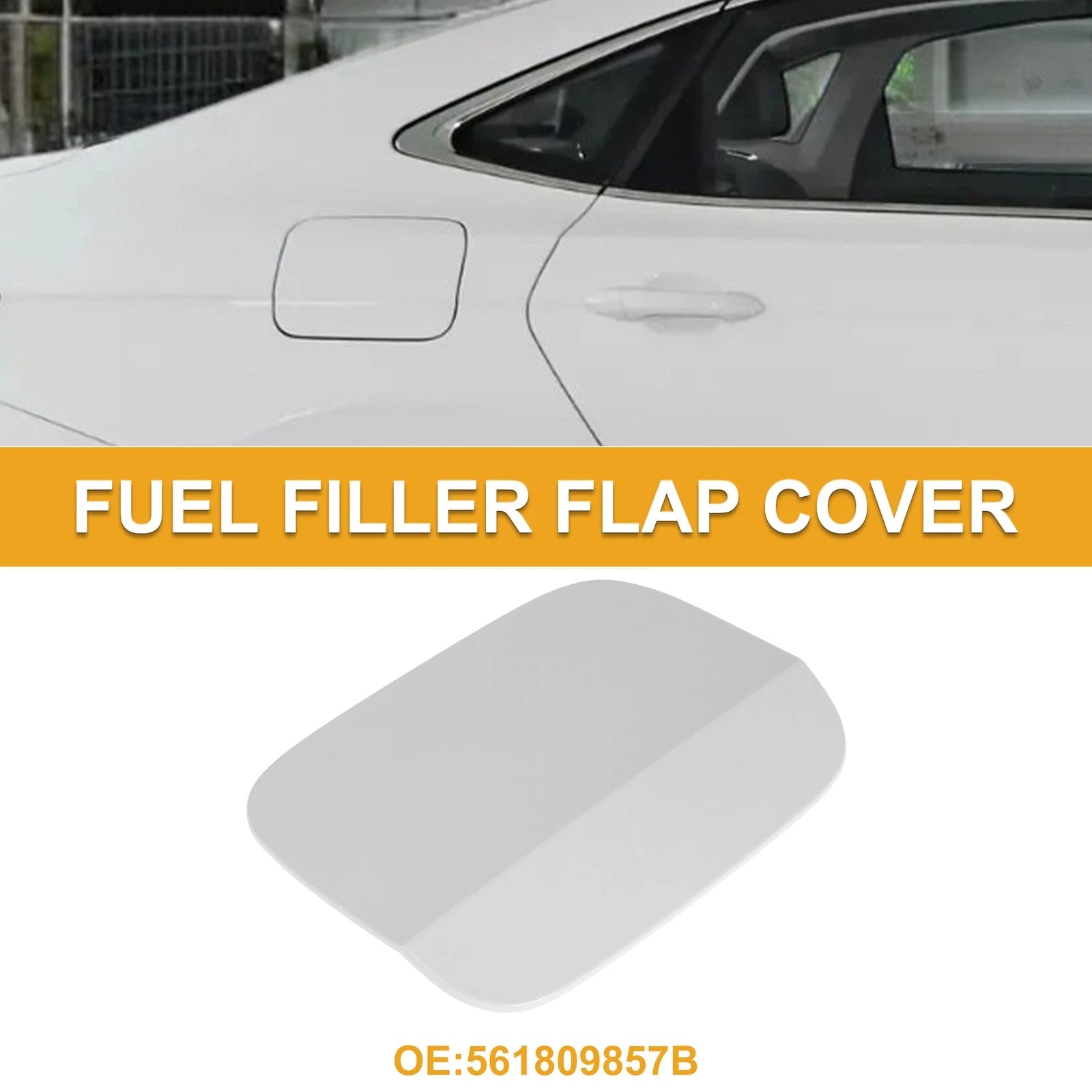 Fuel Tank Door Cap Replacement for Volkswagen Passat (2011–2018) White