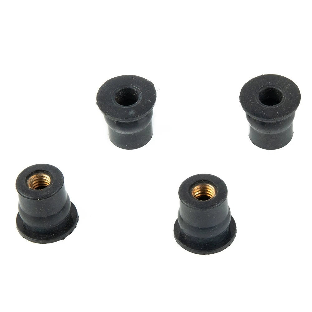 10 Rubber Nuts for Motorcycle Windshield M6 Vibration Damper Panel Mounting