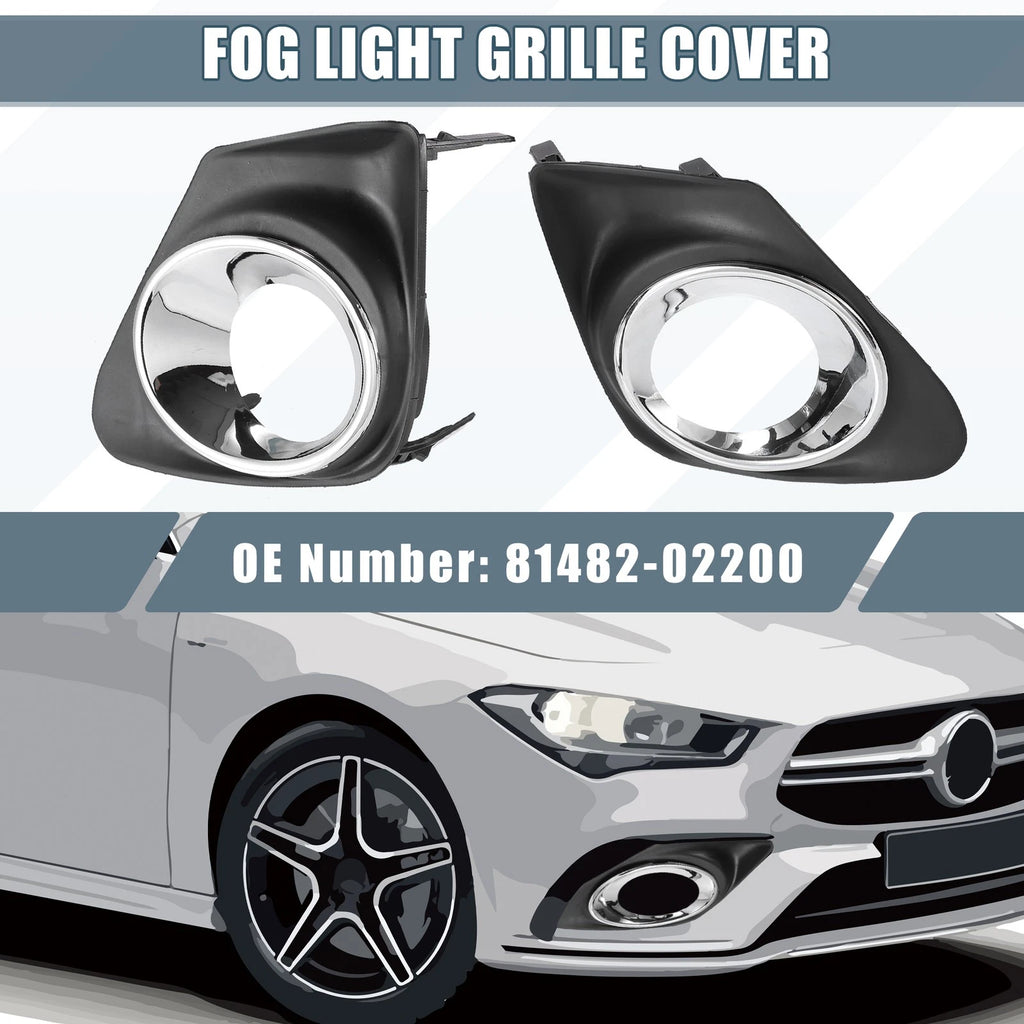 Fog Light Grille Cover Pair Left Right Replacement for Toyota (2007–2008)