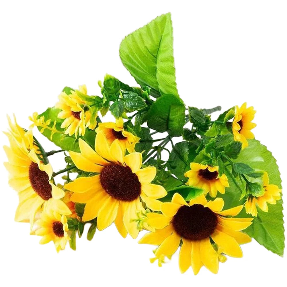 Set of 13 Silk Sunflower Bouquets for Home Entryway Wedding Decor