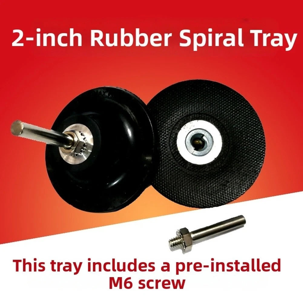 50mm Rubber Spiral Backing Pad for Angle Grinder (Compatible)