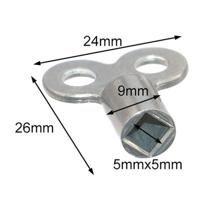 Pack of 5 Radiator Bleed Keys for Universal Use (Zinc Alloy)