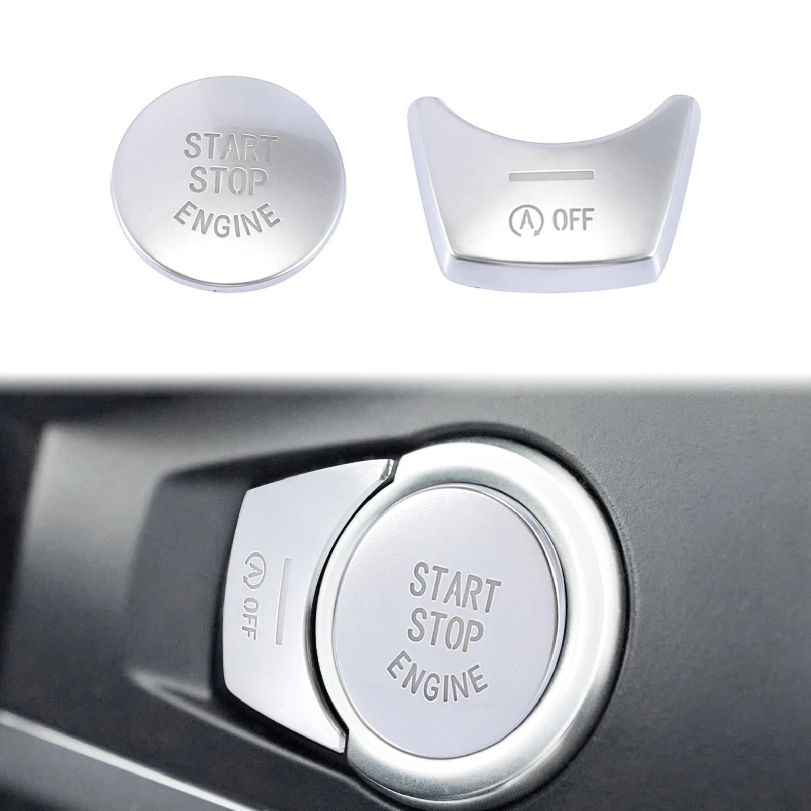 Engine Start Stop Switch Button Cover Set for BMW 5 Series (2011–2017)
