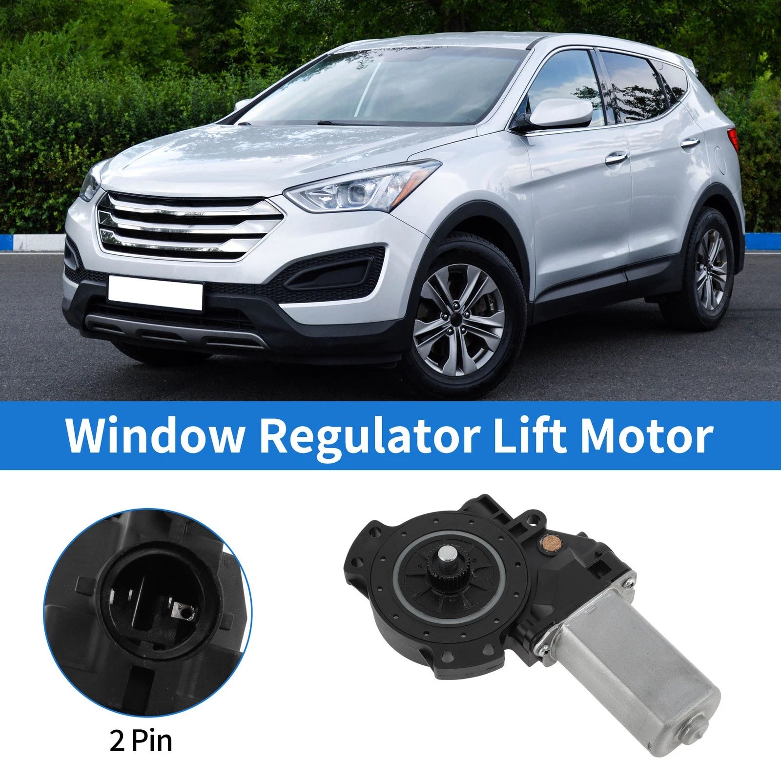 Power Window Regulator Lift Motor Rear Left for Hyundai Santa Fe (2006–2012)