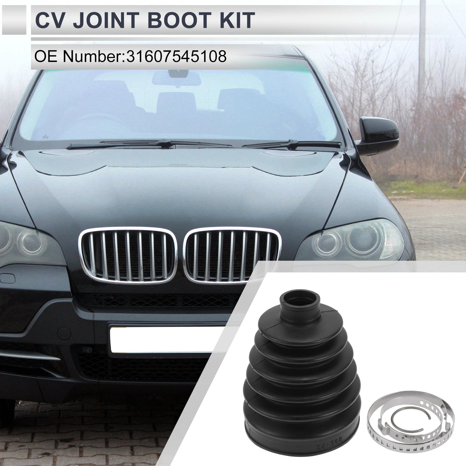 Outer CV Joint Boot Kit with Clamps for BMW X5 (2007–2013)