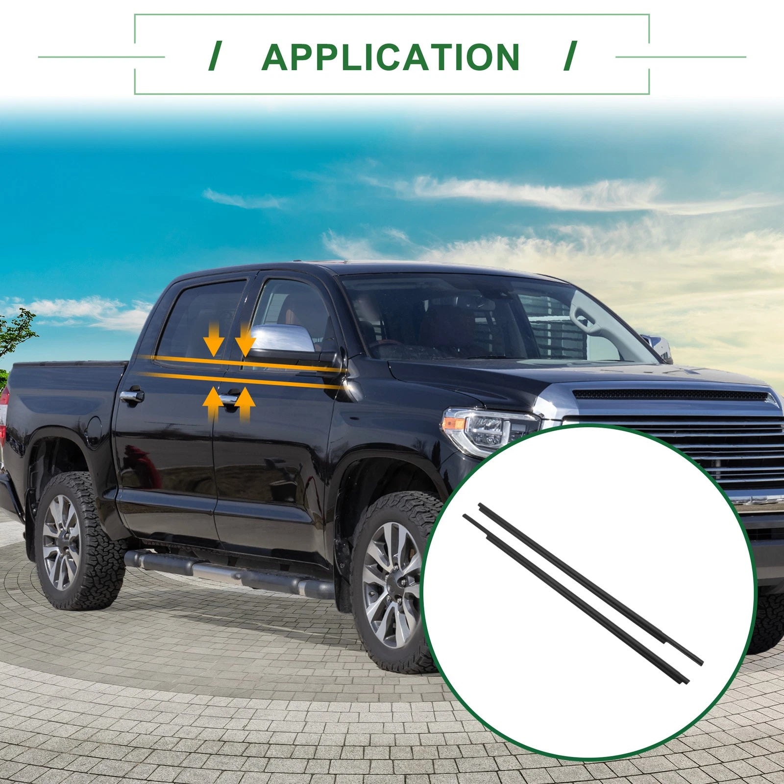 2pcs Window Weatherstrip Seal Front Left Right for Toyota (2012–2017)