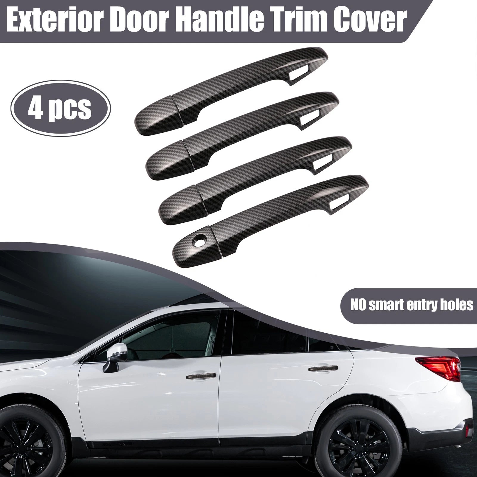 4pcs Exterior Door Handle Cover Kit for Subaru Outback Forester (2015–2022)
