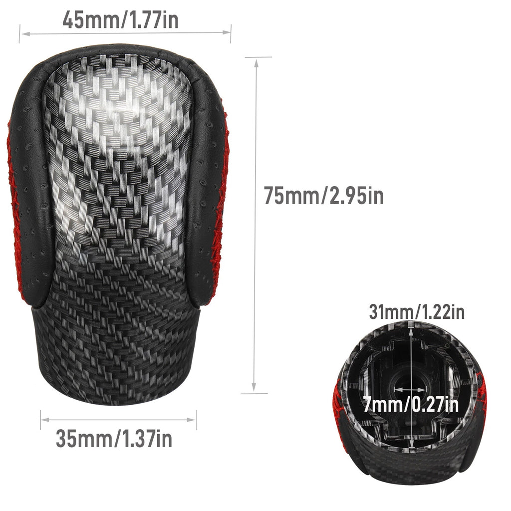 Red Stitch Carbon Look Gear Shift Knob for Lexus ES350 GS350 GX460 IS250 (2007–2021)