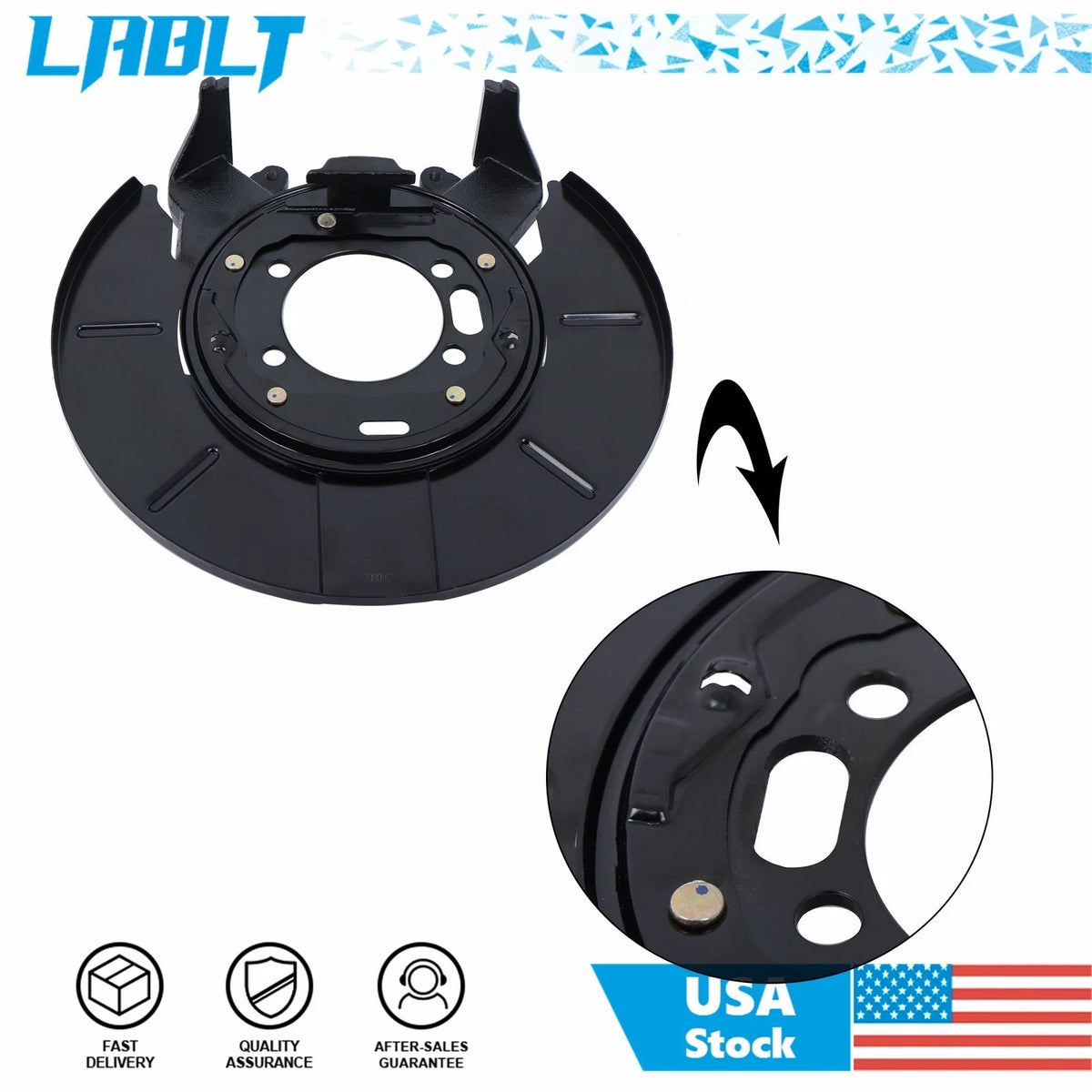 2X Rear Brake Dust Shield Plate for Chrysler Voyager Dodge Caravan (2001–2007)