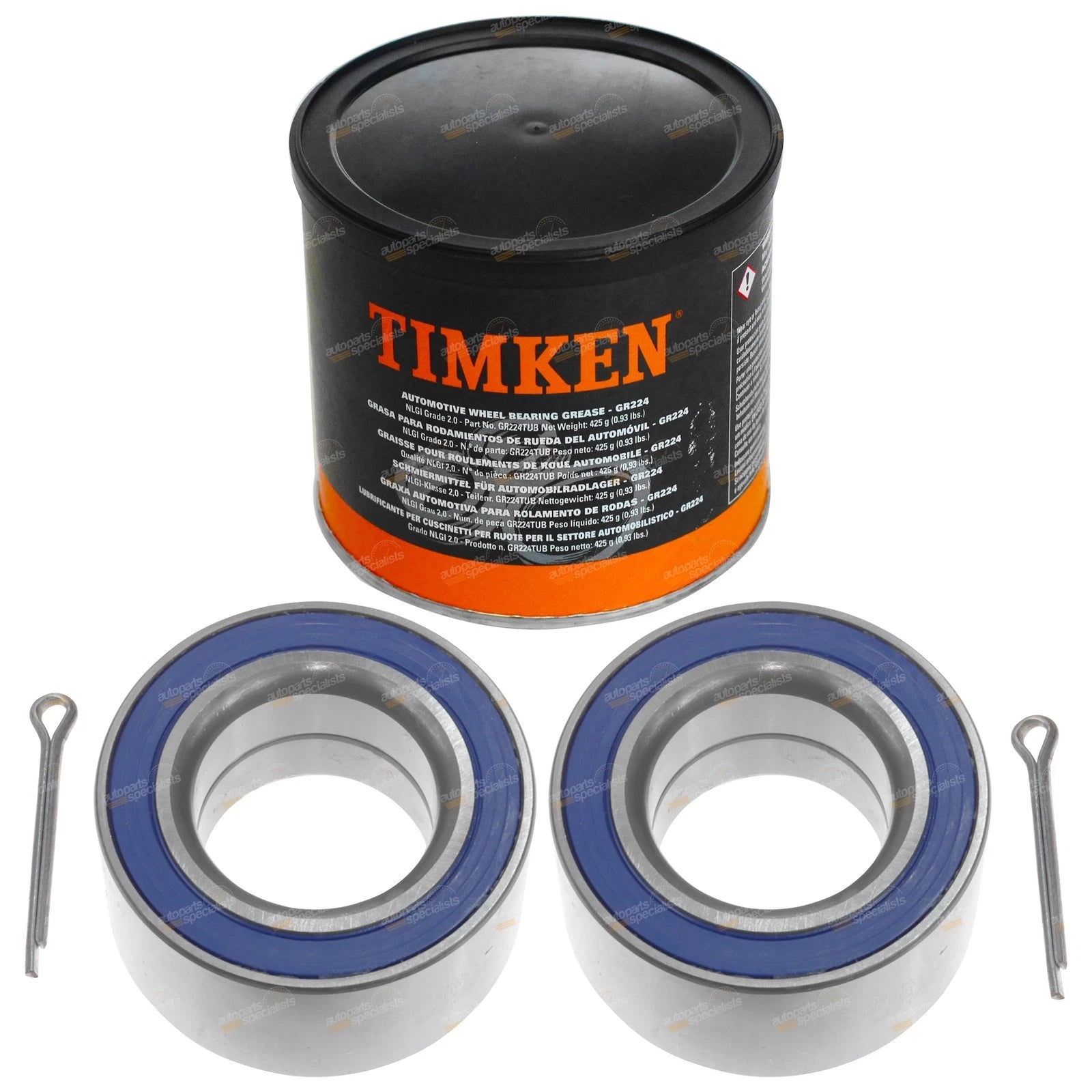 2x Front Wheel Bearings + Grease for Chrysler PT Cruiser (2003–2010)