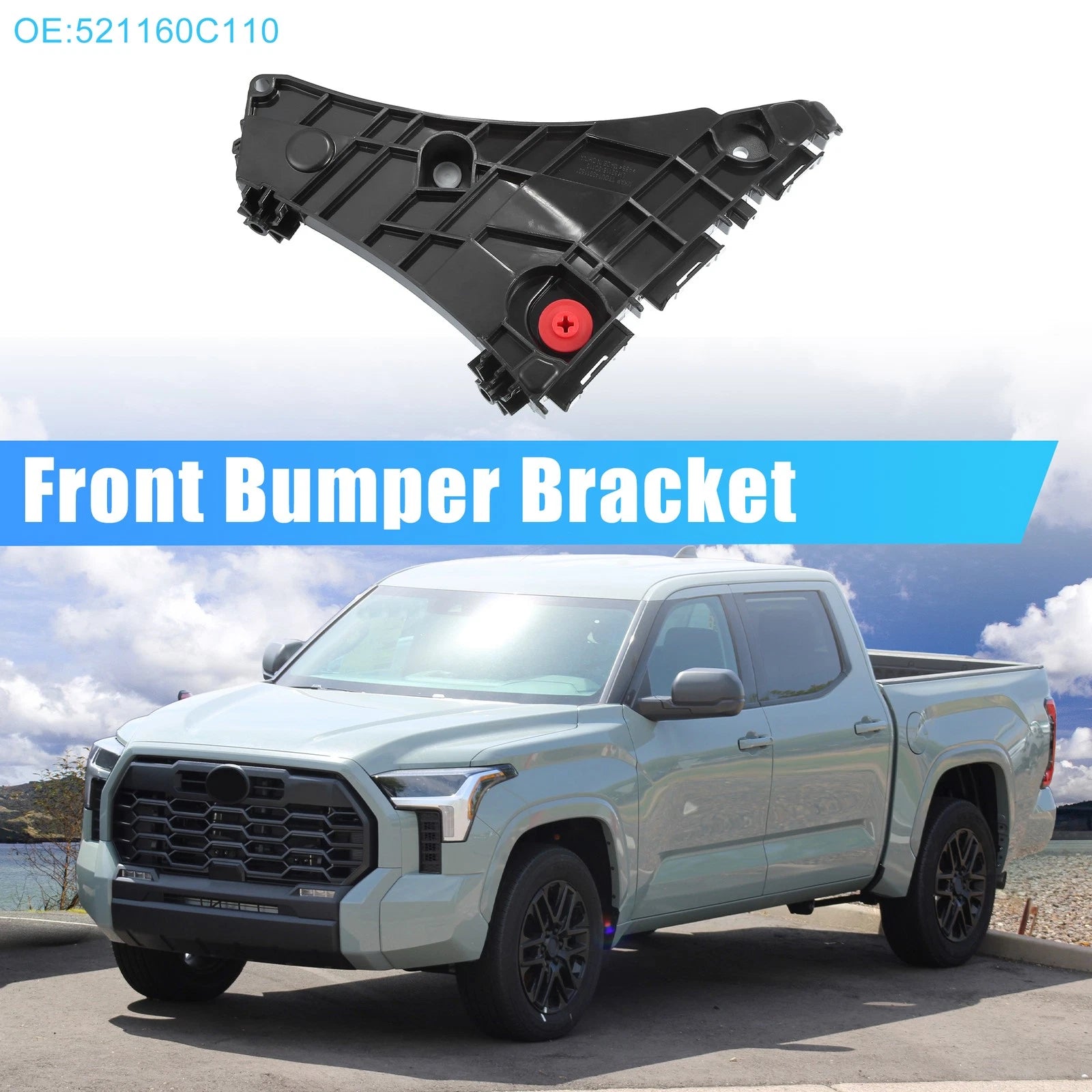 Left Bumper Bracket Retainer Spacer Mounting Support for Toyota Tundra (2014–2021)