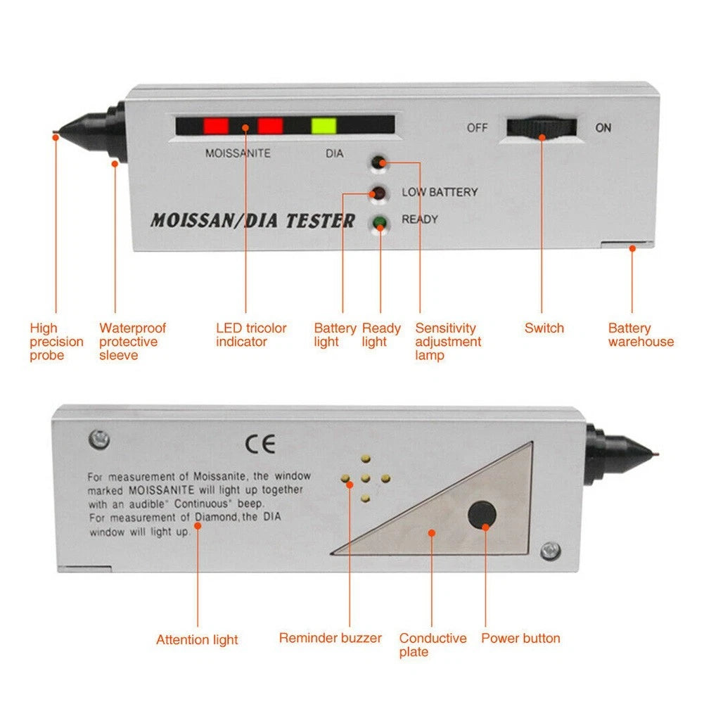 Moissanite Tester for Jewelry (9V Battery)