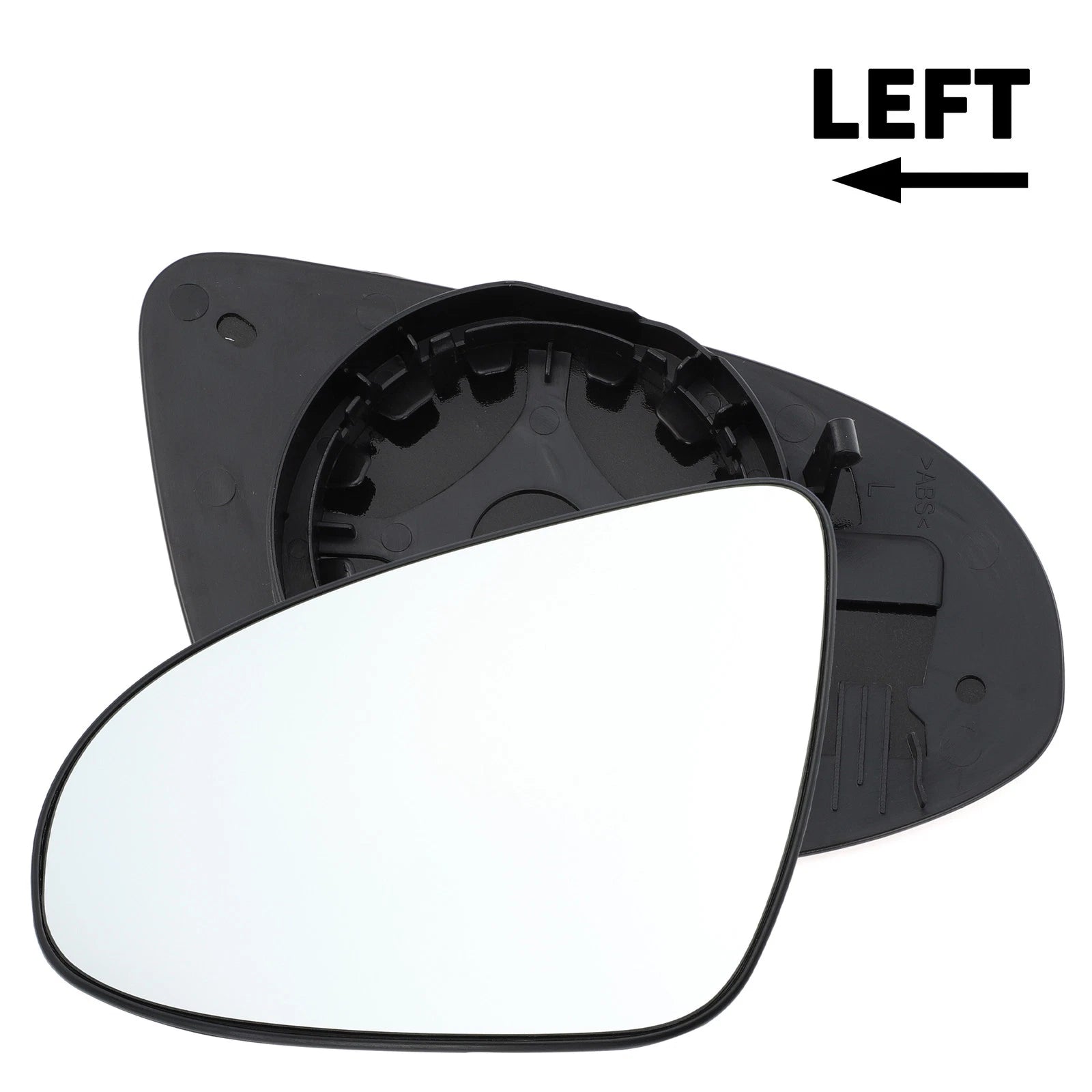 Left Side White Mirror Glass w/ Back for Citroen C1 (2014–2022)