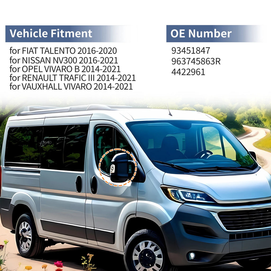 Right Driver Side Mirror Cover Cap for Fiat Talento (2016–2020)