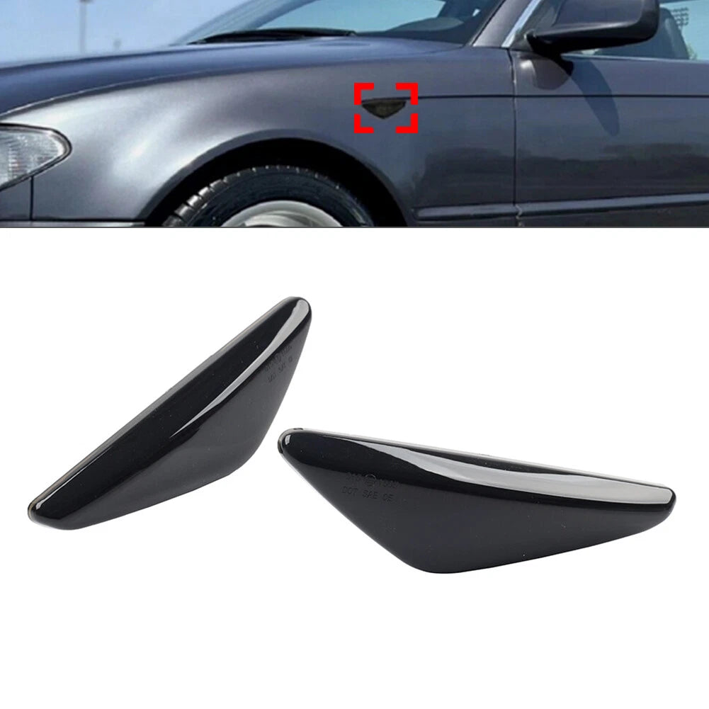 Sequential Smoked Side Marker Lights for BMW E46 Convertible (2004–2006)