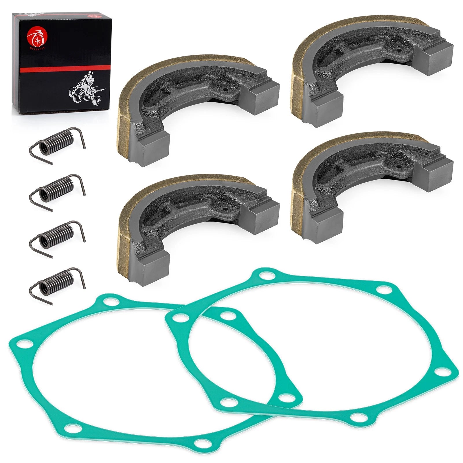 Set of 4 Brake Shoes Springs Gasket Kit for John Deere 650 670