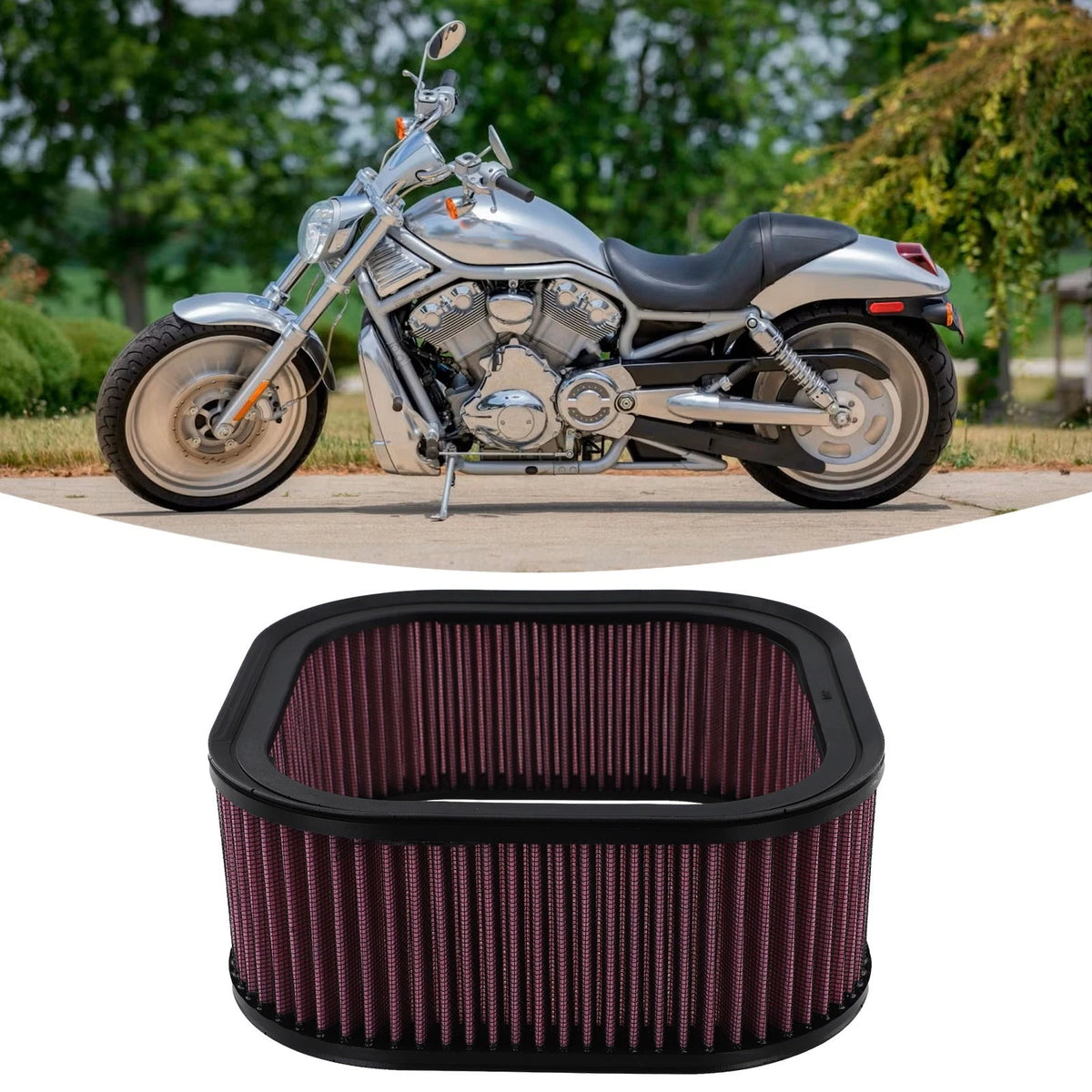 Motorcycle Air Filter for VRSCA, VRSCF, VRSCDX (2002–2017)