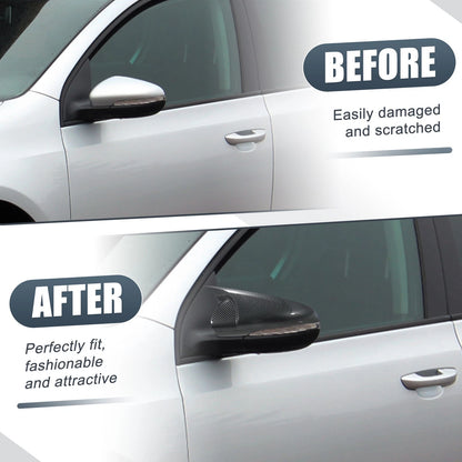 Rearview Mirror Cover Overlay Carbon Fiber Pattern for Volkswagen Golf 6 (2009–2013)
