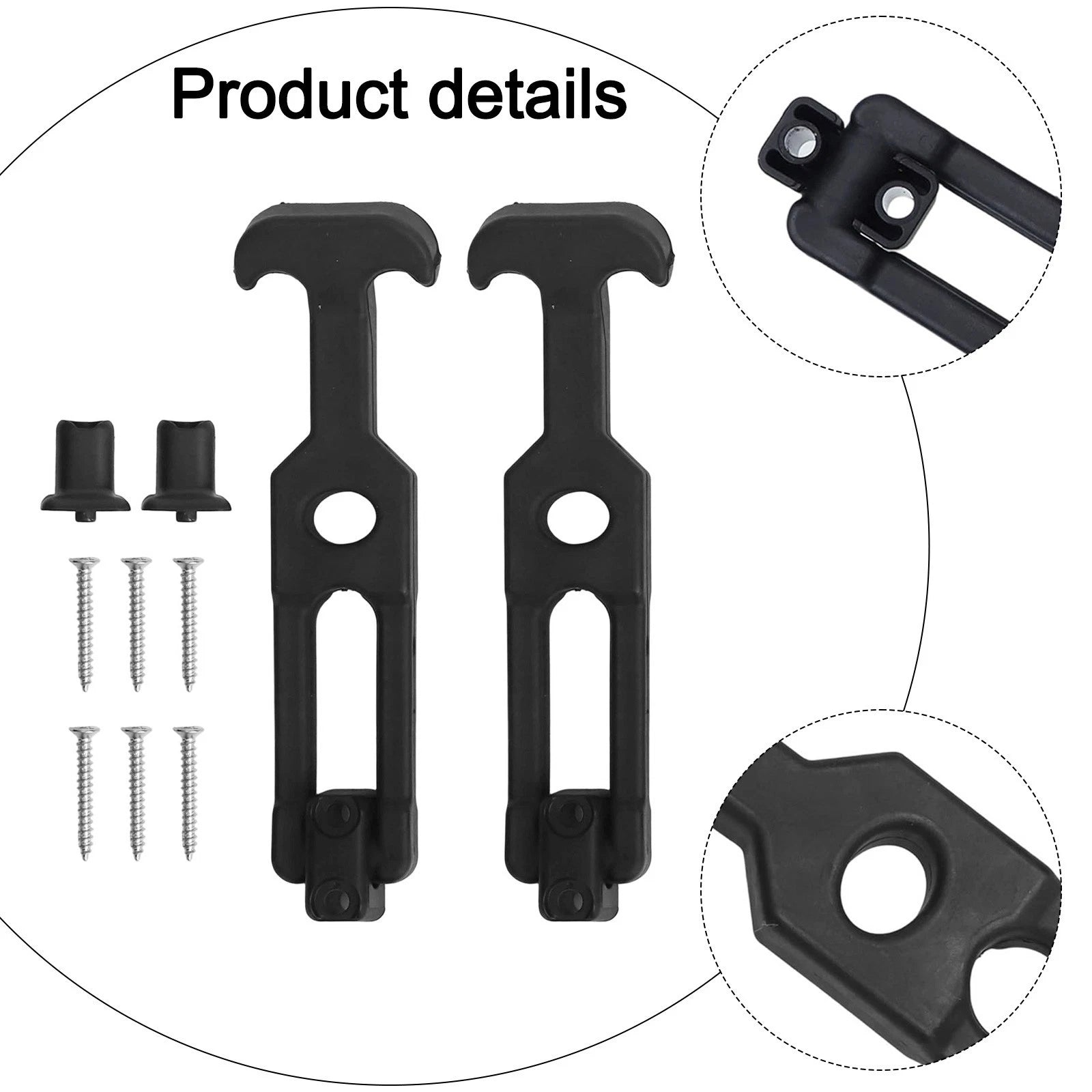 T Handle Rubber Draw Latch Set for Toolbox & Vehicle (2 Pack)