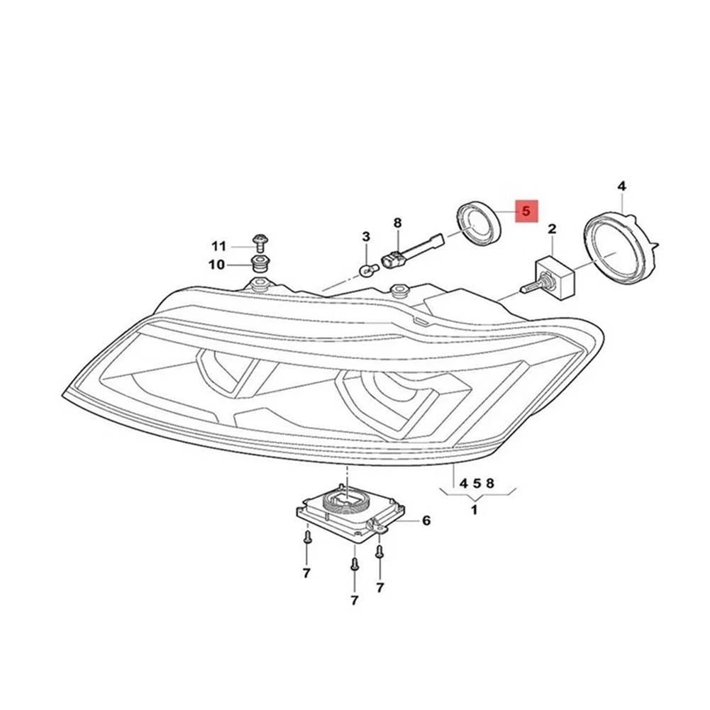 Headlight Dust Covers for Passat, Polo, Touran (2000–2023)