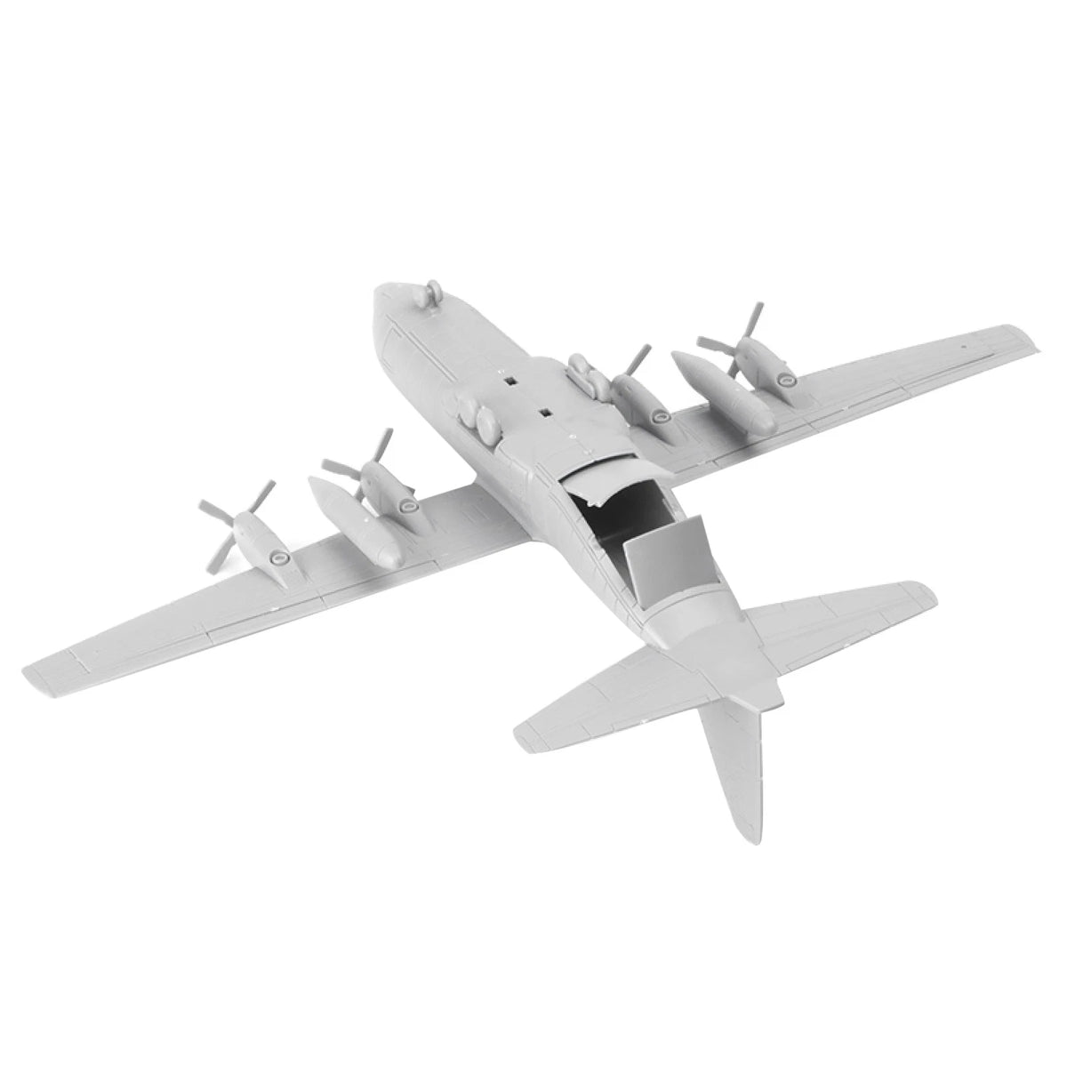 C-130 Hercules Transport Aircraft Model Kit (1/144 Scale) Unassembled